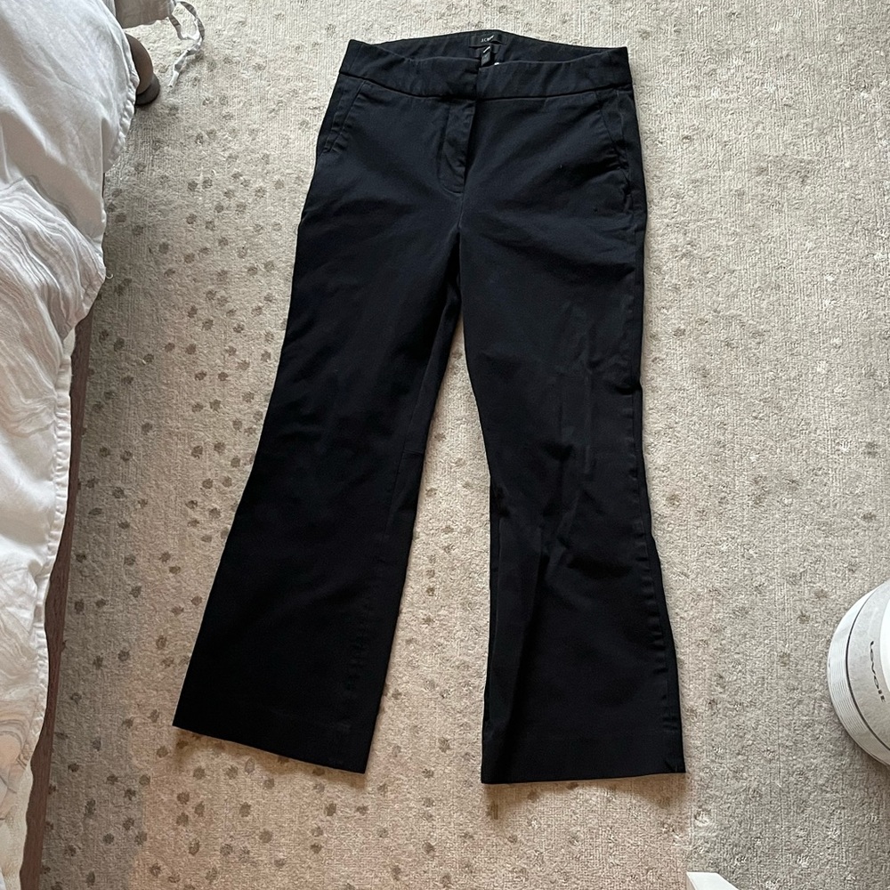 Jcrew Hayden Kick Crop Black Pant